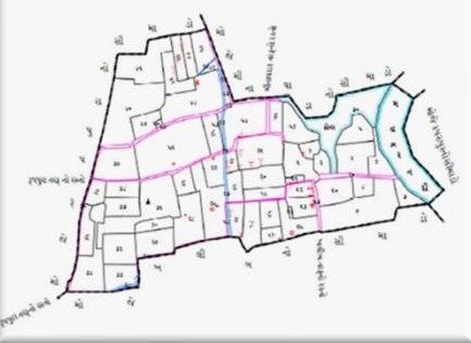 Land acquisition plot map of the highway corridor